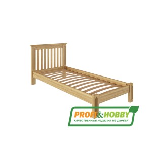 Кровать Pino Rino 900 х 2000 сосна, бесцветный акриловый лак
